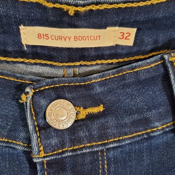 Levi's Blue Flare Wide Leg Jeans - Picture 3 of 7